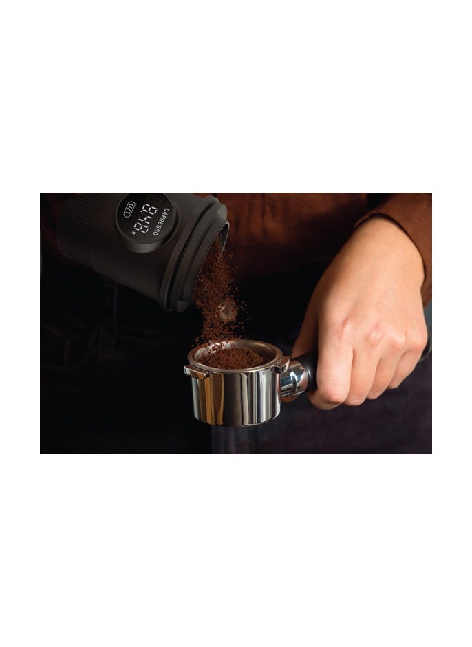 ليبرسو كوب القياس الذكي Barista Mate بمقياس دقيق 0.1 جرام / 58 مم جاهز لمرشح القهوة / كوب من الفولاذ المقاوم للصدأ / مقياس استشعار ذكي / قياس متعدد الوحدات - أسود  - Image 2
