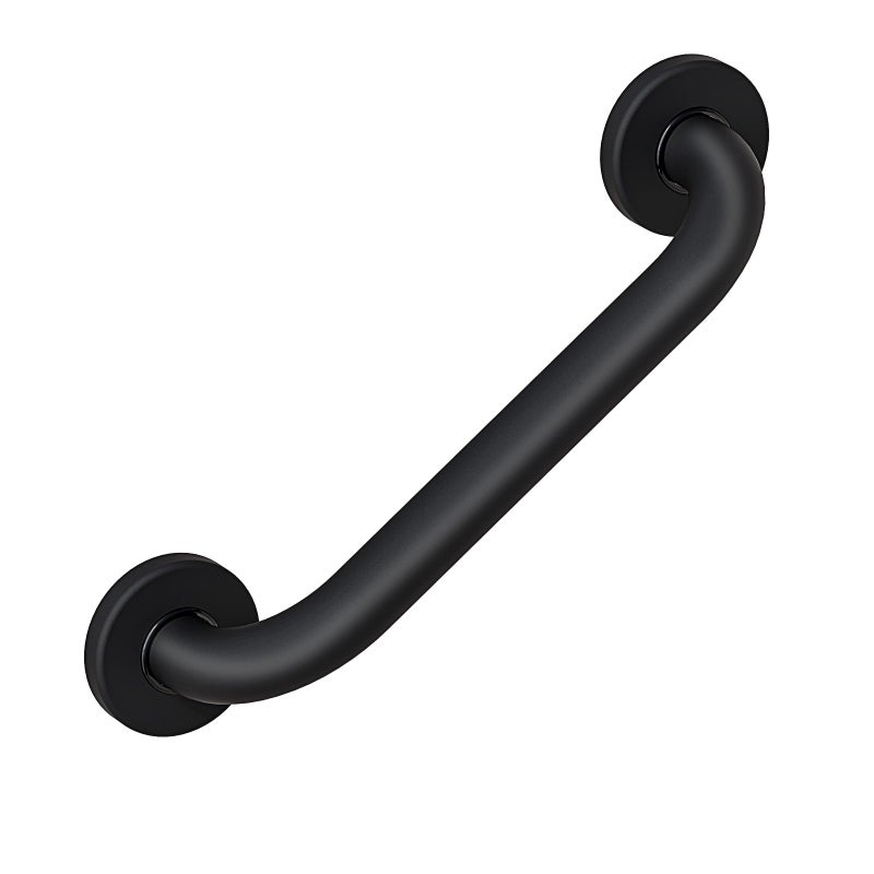 ROTHLEY 12 Inch Grab Bar for Bathtubs and Showers Stainless Steel Shower Grab Bar Wall Mounted Shower Handle with Concealed Screws for Handicapped Elderly and Seniors Matte Black - Image 2