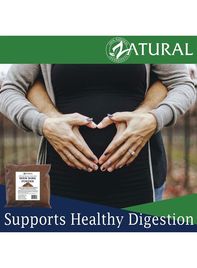 Zatural Neem Bark Powder 16ounce-Dental and Digestion Support-Tooth Powder-Pure Neem Bark Powder  - Image 5
