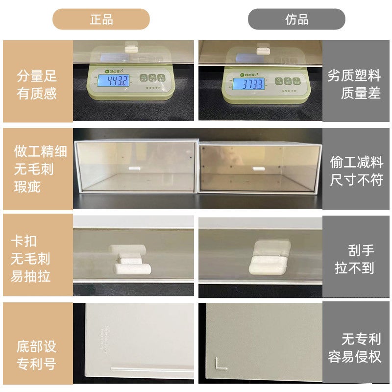 Desktop Storage Box Computer Elevated Shelf Transparent Drawer Compartment Combination Organizing Acrylic Box Multi-Layer Makeup Box - Image 5