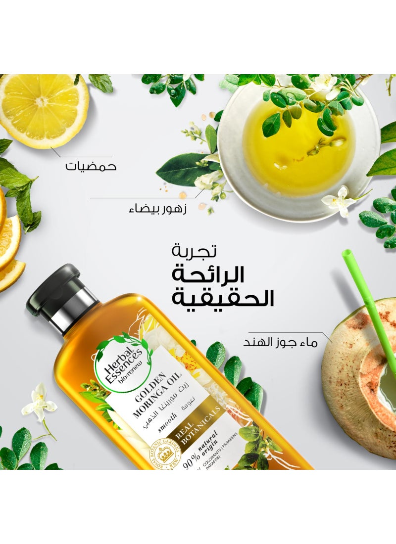 Herbal Essences Bio Renew Natural Shampoo With Golden Moringa Oil For Hair Smoothness 400ml - Image 3