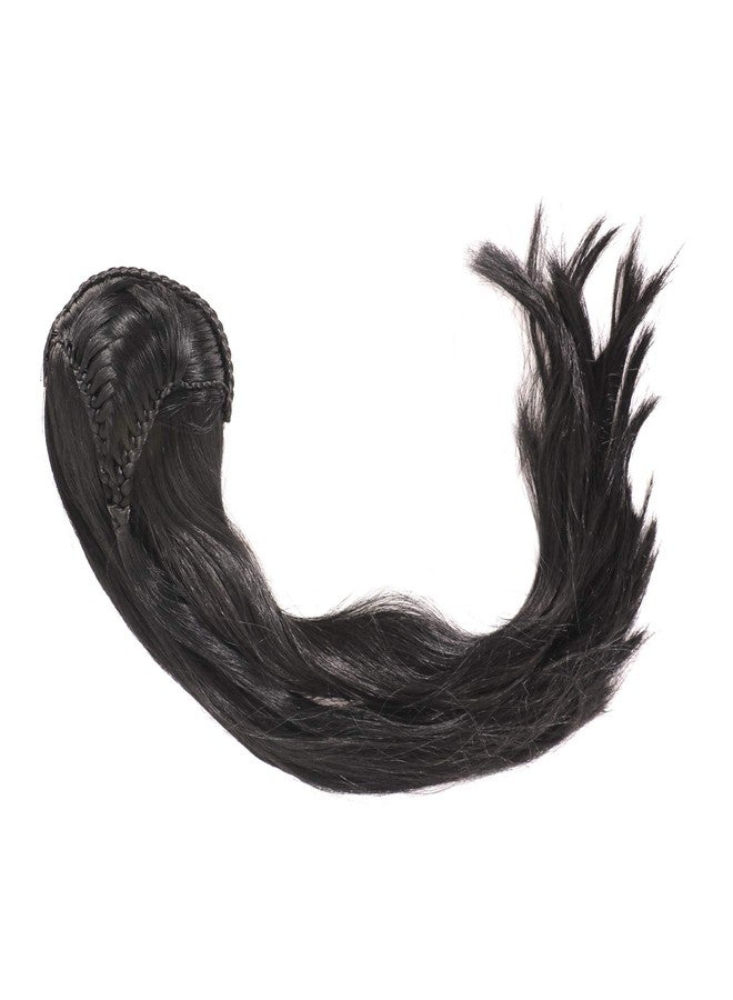 Honbon Synthetic Wavy-Curly Ponytail with Clip Hair Extension Wig Black Long for Women - Image 1