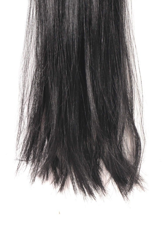 Honbon Synthetic Wavy-Curly Ponytail with Clip Hair Extension Wig Black Long for Women - Image 4