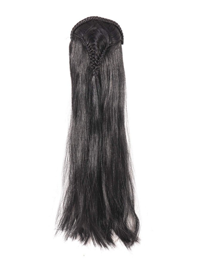 Honbon Synthetic Wavy-Curly Ponytail with Clip Hair Extension Wig Black Long for Women - Image 2