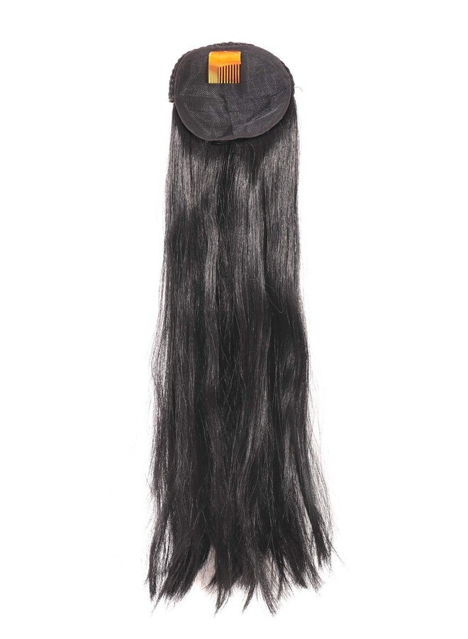 Honbon Synthetic Wavy-Curly Ponytail with Clip Hair Extension Wig Black Long for Women - Image 5