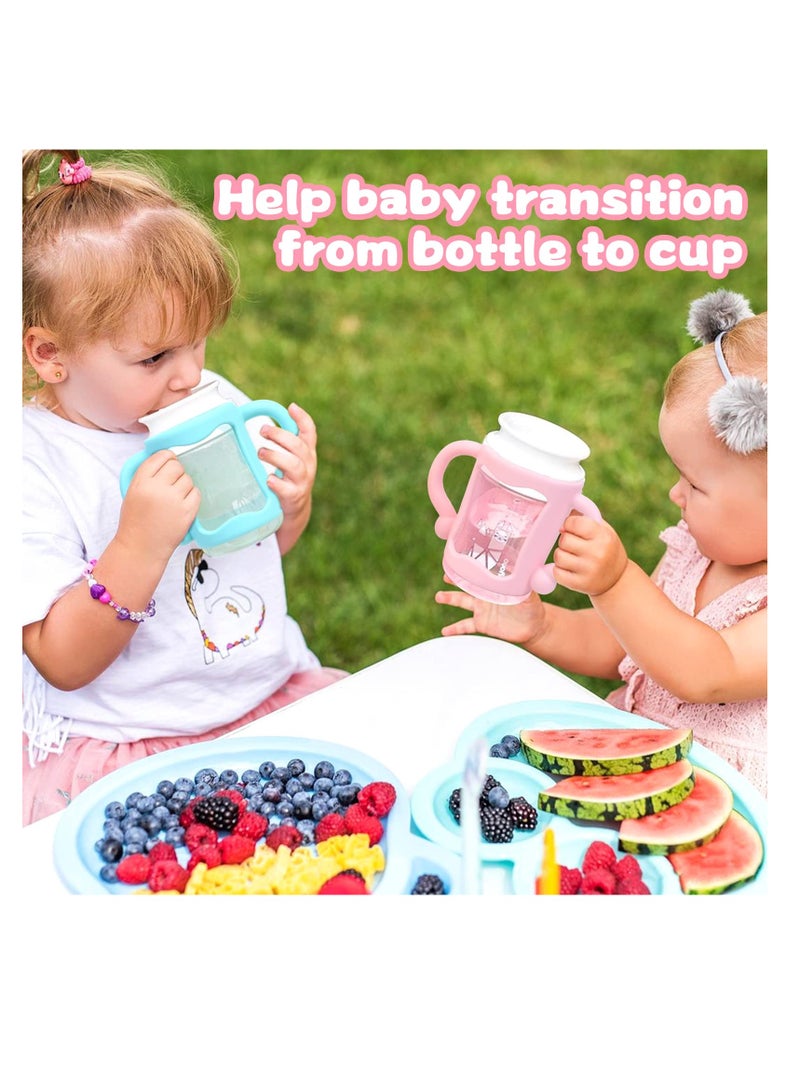 SOLARAE 6 Pack Baby Bottle Handles, 100% Silicone Baby Bottle Handles, Easy Grip Handles to Hold Their Own Bottle, BPA-Free Soft Silicone (six colors) - Image 3