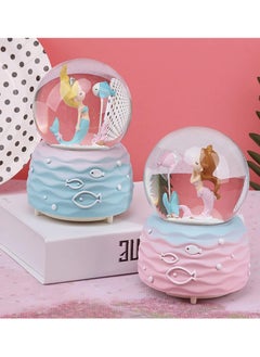 SYOSI Snow Globes, Mermaid Snowglobes with Musical, LED Lights, Glitter Display Decoration, Home Decor for Kids Room Essentials, Birthday Gift, Precious Keepsake, Cute Novelty Gifts and Collectibles (Pink)  - Image 5