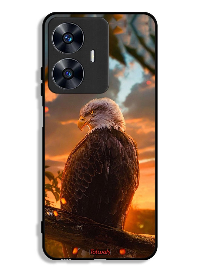 Tolwak غطاء حماية لهاتف Realme C55 بتصميم نسر - Image 1