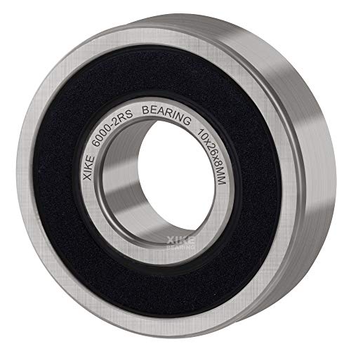 XiKe 10 Pcs 6000-2RS Double Rubber Seal Bearings 10x26x8mm, Pre-Lubricated and Stable Performance and Cost Effective, Deep Groove Ball Bearings. - Image 5
