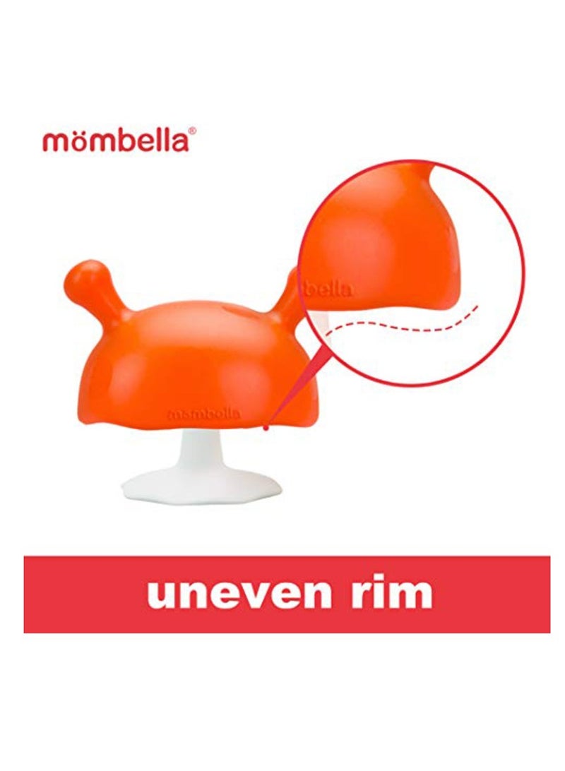Mombella Mimi The Mushroom Super Soft Silicone Baby Soothing Teether Toy, Pacifier &Breast Shape for Sucking Stage, Prevent Finger Chewing & Falling Down, for 0m - Image 4