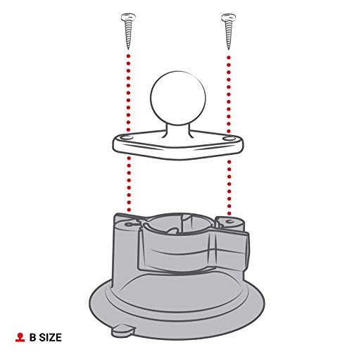 RAM MOUNTS Twist-Lock Composite Suction Cup Base with Ball RAP-B-224-1U with B Size 1" Ball - Image 4