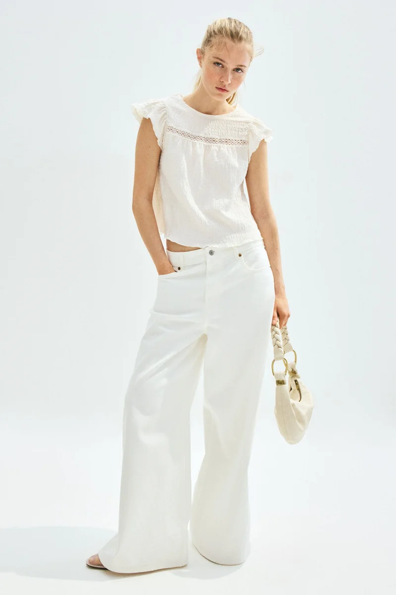 H&M Textured jersey top