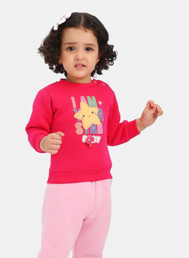 جوكي بيجاما شتوي أطفال بنات مبطن فليس the Star بطبعة