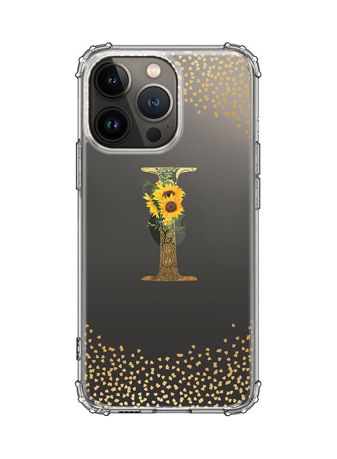 Stylizedd Monogram Design Classic Clear Cover for Apple iPhone 13 Pro Case Soft TPU Gel Thin Transparent Flexible Cover - I - Image 1