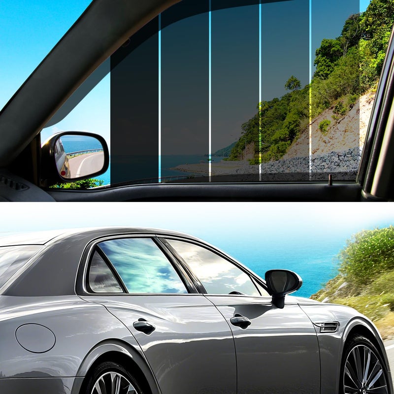 TOYOCO 20% VLT Ceramic Car Window Tint - (20in * 20ft) Windows Privacy Films, 99% Blocks UV & 95% IR Ray, Glare Reduction Blackout Window Film Auto Car Windshield Sun Shade Roll - Image 1