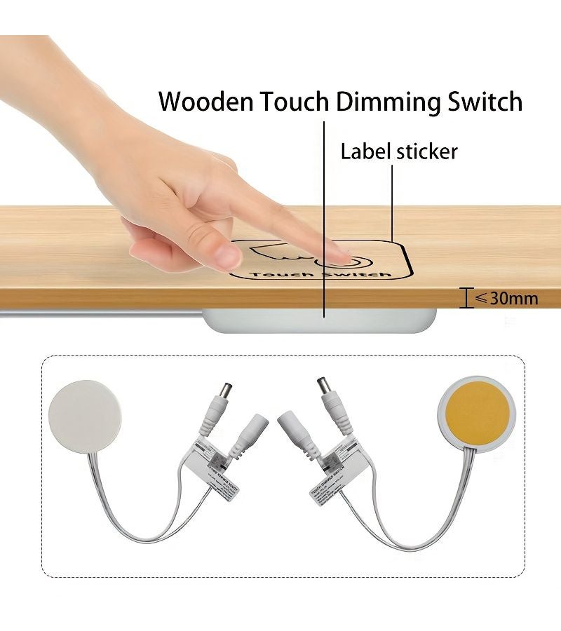 White Touch Switch For LED Light Strips DC 5-24V 30mm Partition Home Decor Atmospheric Lighting - Image 5