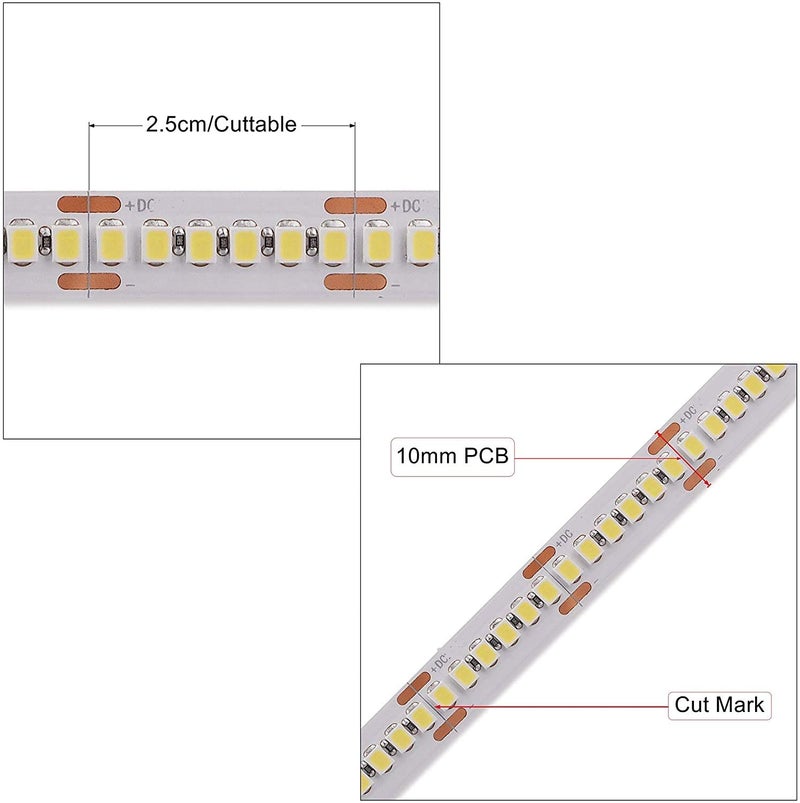 protium Single Color Day White (4000K) Strip,12V,Ip20,240 Led Per Meter ,5 meters - Image 5