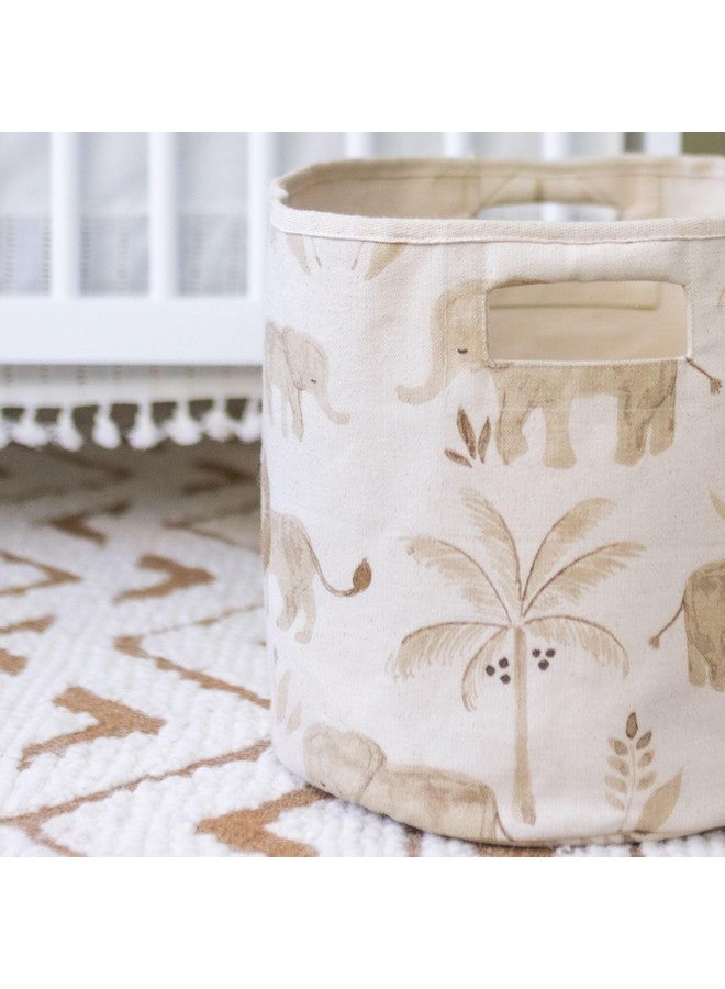 Crane Baby Safari Animal Nursery Storage Basket, Collapsible Fabric Toy Bin, Jungle Themed Organizer for Playroom, Gender Neutral Decor Safari Animal 13 x 12 Inches - Image 4