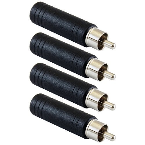 GLS Audio محول GLS Audio مصبوب 1/4" أنثوي إلى RCA ذكر - عبوة 4 قطع - Image 1