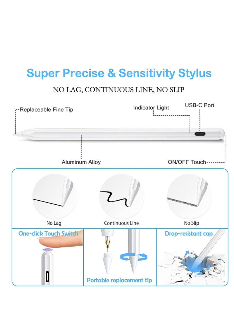 Facehub47 - Stylus Pens for Touch Screens , Tablet Pen Rechargeable Digital Pen Compatible with iPhone, iPad, iPad Pro, Samsung, Lenovo and Other iOS, Android smartphone and Tablet Devices - Image 1