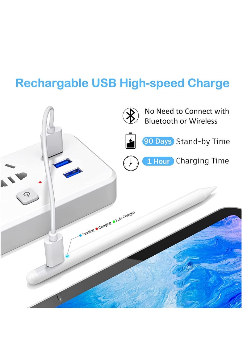 Facehub47 - Stylus Pens for Touch Screens , Tablet Pen Rechargeable Digital Pen Compatible with iPhone, iPad, iPad Pro, Samsung, Lenovo and Other iOS, Android smartphone and Tablet Devices - Image 1