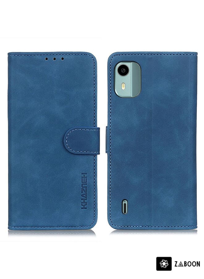 Zaboon Protective Case For Nokia C12 4G KHAZNEH Retro Texture Flip Leather - Image 1