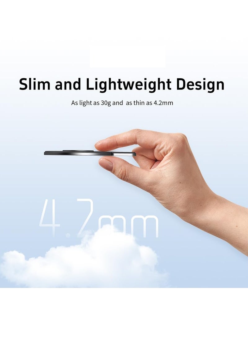 KASTWAVE ملحقات محول التركيب المغناطيسي المتوافقة، ملحقات مشبك حامل حلقي مغناطيسي، محول تركيب الهاتف/كاميرا الحركة، مثبت Gimbal للهواتف الذكية مع Insta360 Flow - Image 2