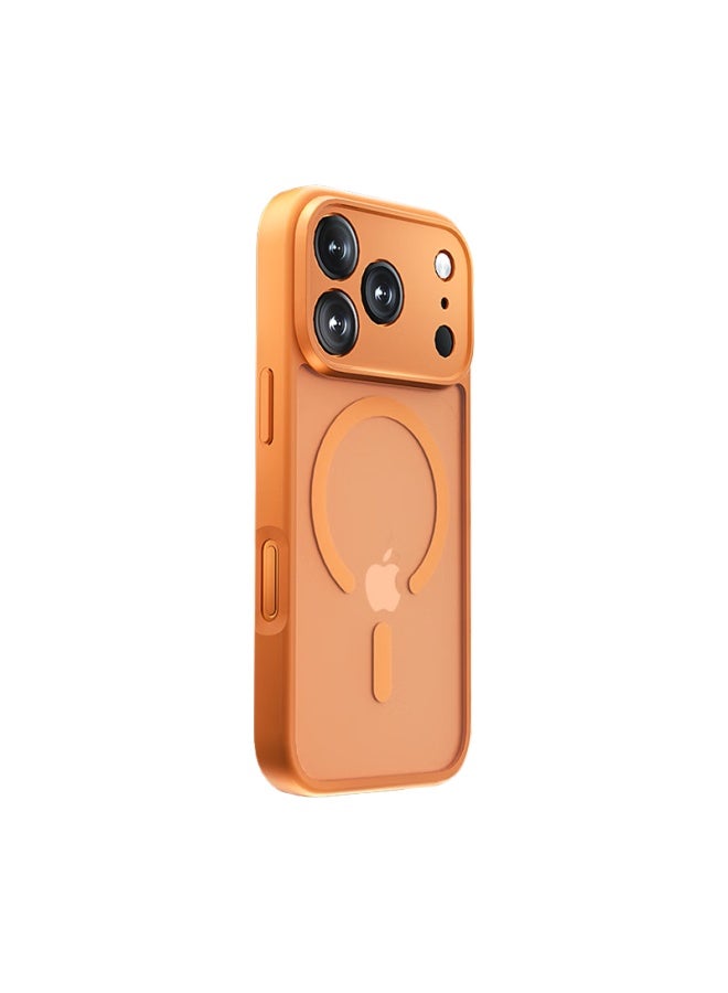 JD.com Jd Original Iphone17 Pro Magnetic Phone Case, Apple17 Pro Protective Cover, Transparent Magnetic Shockproof Magsafe Charging New Orange Model - Image 1