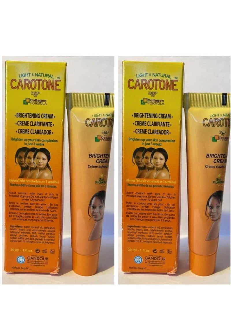 Carotone Brightening Formula 3 IN 1 Cream Tube 30ml 2 Pcs
