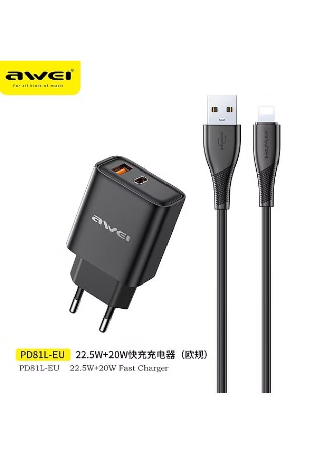 Awei PD81L-EU Lightening Charger - Image 1