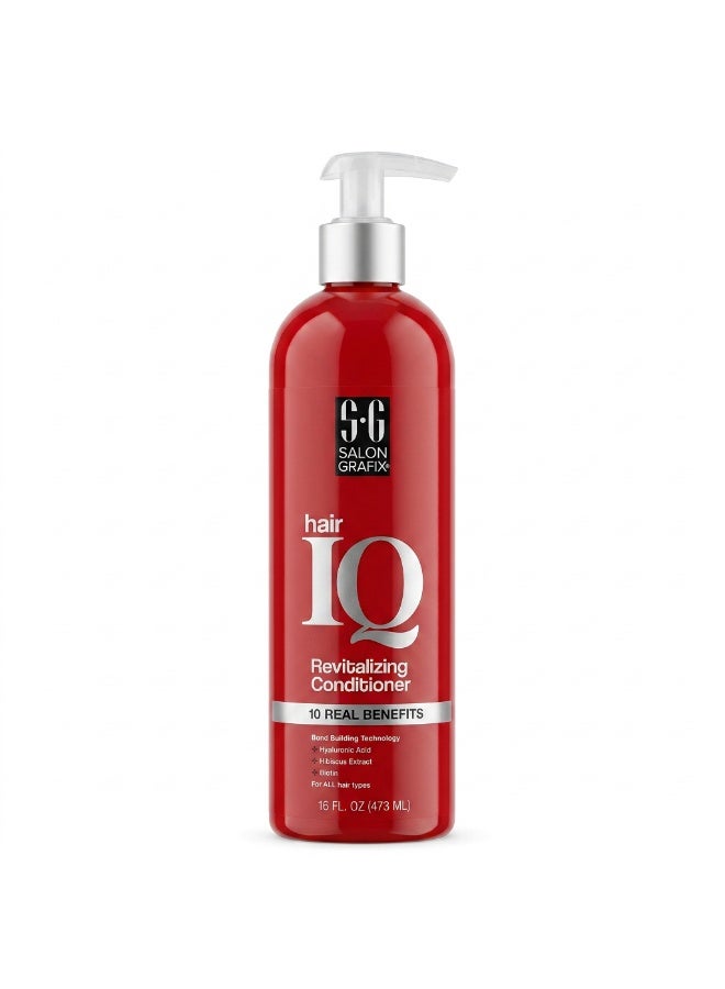 Salon Grafix SGX NYC Salon Grafix Hair IQ Revitalizing Conditioner 473ml | Nourishing Hair Conditioner for Dry & Damaged Hair | Smoothness, Softness & Shine | Suitable for All Hair Types - Image 1