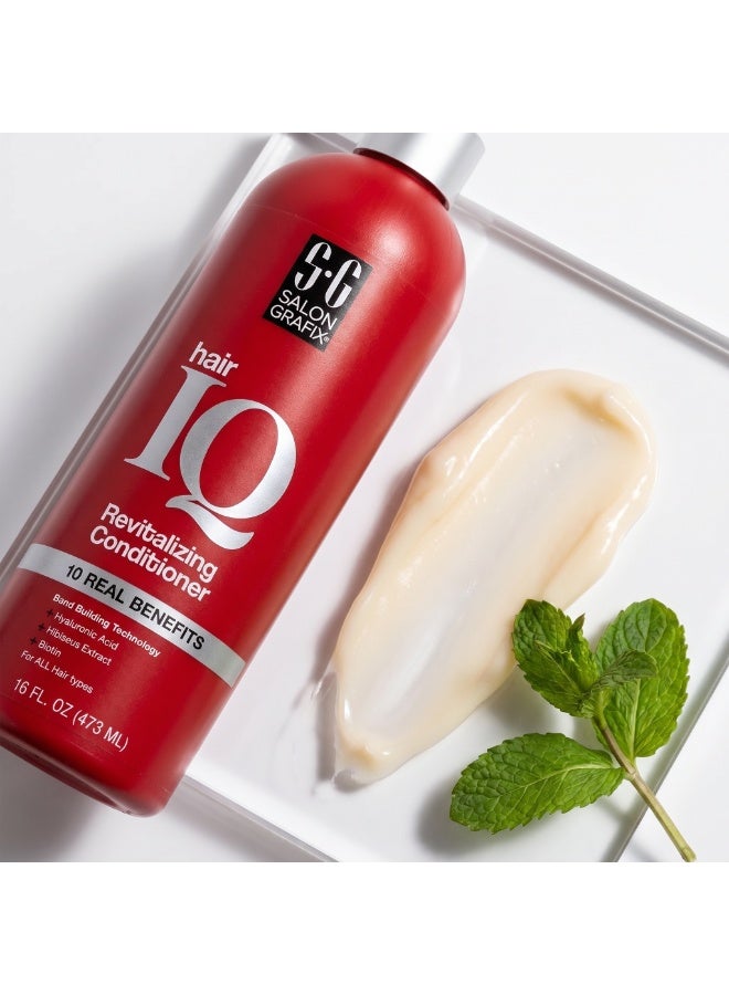 Salon Grafix SGX NYC Salon Grafix Hair IQ Revitalizing Conditioner 473ml | Nourishing Hair Conditioner for Dry & Damaged Hair | Smoothness, Softness & Shine | Suitable for All Hair Types - Image 2