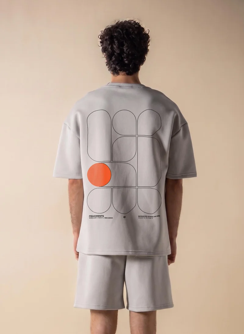 SHAPES DETAIL PRINTED HEAVYWEIGHT T-SHIRT