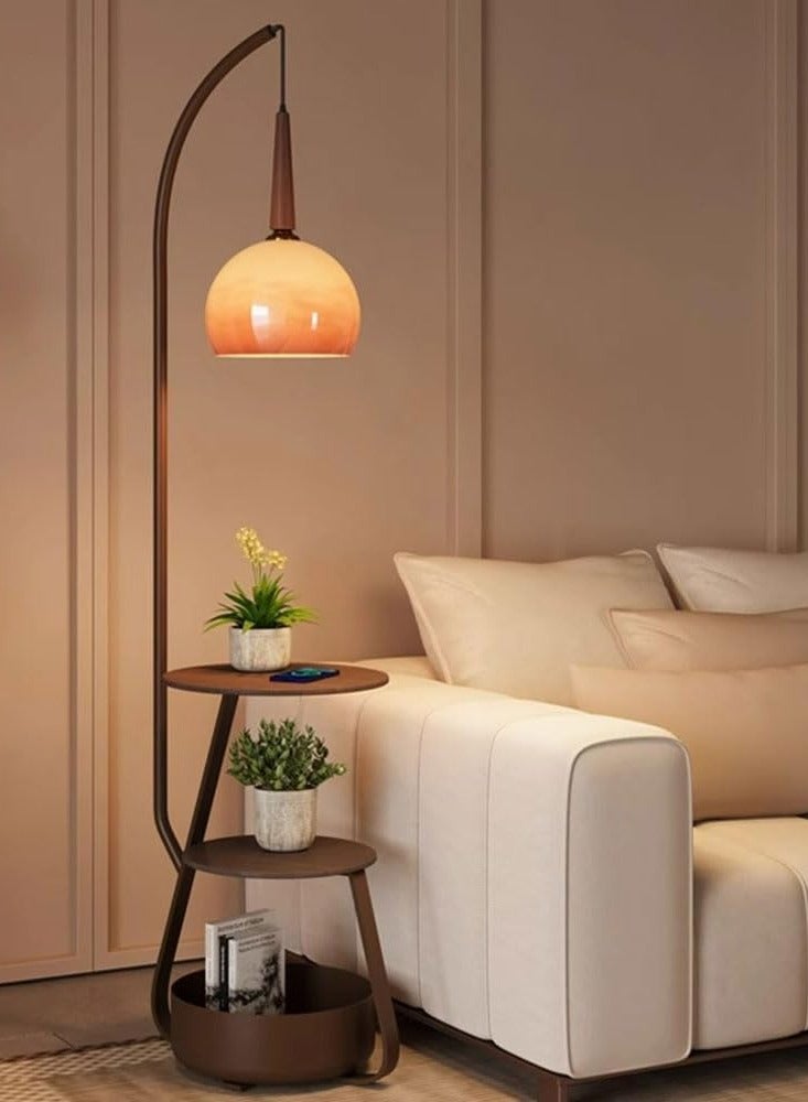 DubaiGallery Stylish 1 Light LED/Incandescent/Fluorescent Buffet Floor Lamp with Timber Shade, Rocker Switch, and Adaptable Height for Home Use, 110V-120V - Image 2