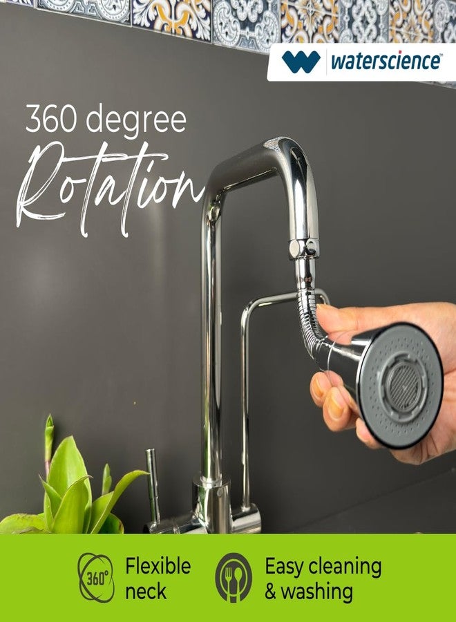 ووتر ساينس وصلة صنبور WaterScience لحوض المطبخ | وضعان للتدفق | وصلة صنبور مرنة | مهويات صنبور الماء | توفير يصل إلى 70% من الماء - مخروط مرن - Image 3