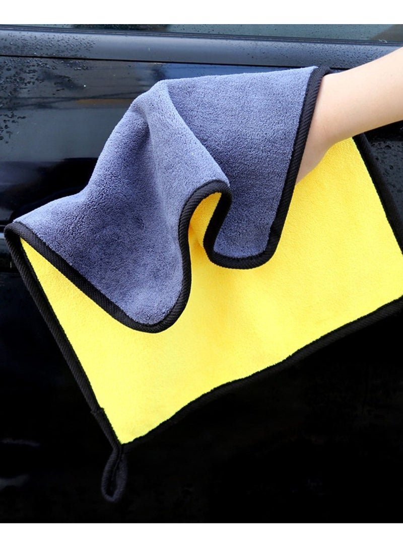 ح واحة عبوة من 6 قطع من مناشف تنظيف السيارات المصنوعة من الألياف الدقيقة، مناشف تنظيف السيارات فائقة الامتصاص سميكة مزدوجة الجوانب، قماش تنظيف السيارات، 30×40 سم - Image 5