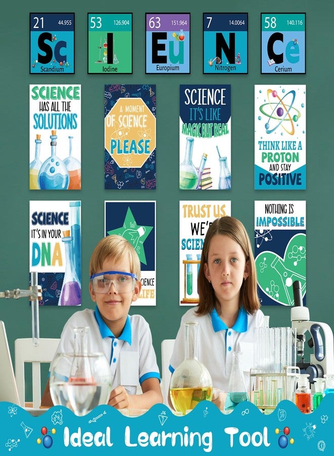 Justforjoyful مجموعة لوحة إعلانات علمية من Justforjoyful، ملصقات علمية، لافتة، ديكور للفصل الدراسي، ديكورات جدارية للفصل الدراسي للمعلمين، قصاصات مختبر العلوم، ديكور لوحة الإعلانات، لوازم مكتبية مدرسية - Image 4