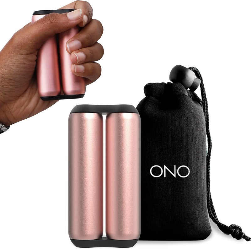 ONO Roller - Handheld Fidget Toy for Adults | Help Relieve Stress, Anxiety, Tension | Promotes Focus, Clarity | Compact, Portable Design (Full Size/Aluminum, Rose Gold) - Image 1