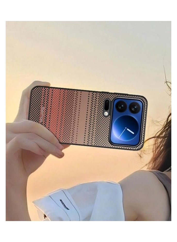 general Protective Case Compatible with Xiaomi 17 Pro Drop-Resistant Durable Woven Fiber Lens Cover Hard Phone Protective Case - Image 3