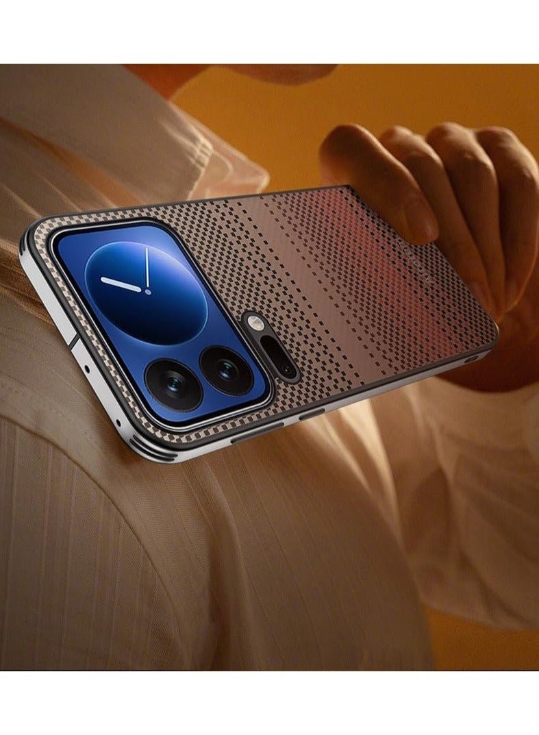 general Protective Case Compatible with Xiaomi 17 Pro Drop-Resistant Durable Woven Fiber Lens Cover Hard Phone Protective Case - Image 5