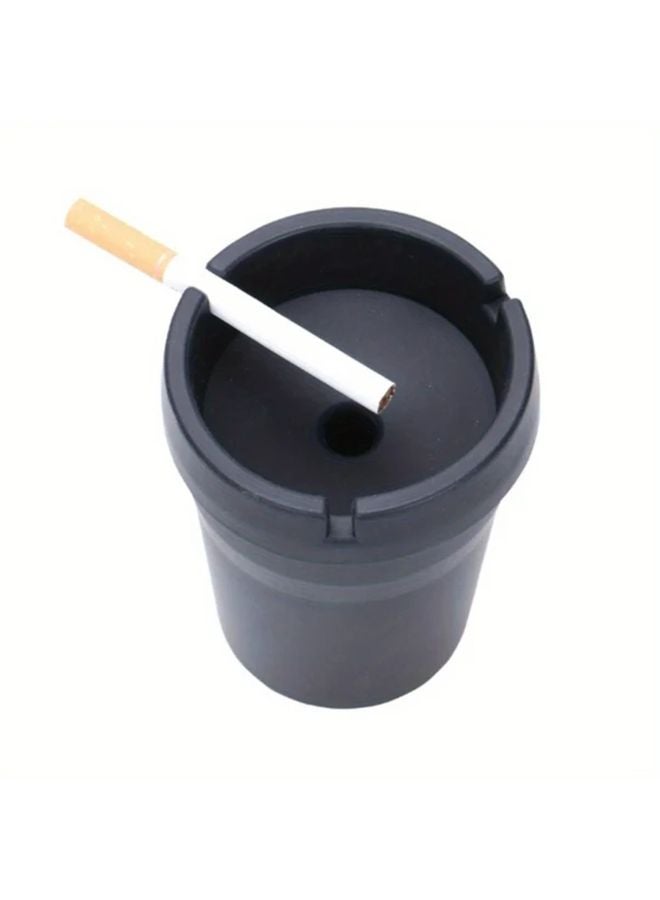 Portable Smokeless Ashtray With Lid 1pc Black For Car Home Office - Image 2