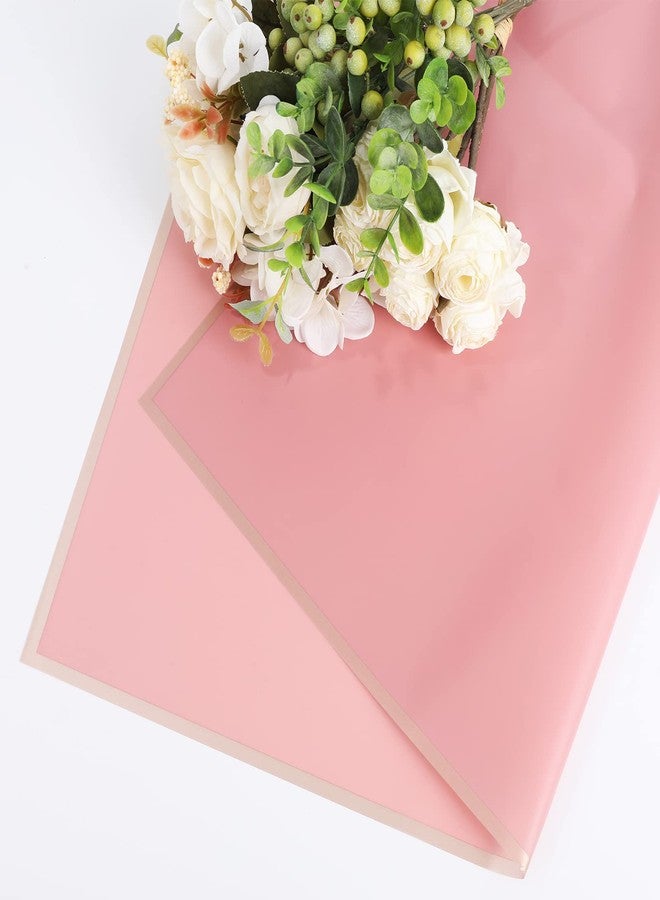 Whaline 30 Sheet Floral Wrapping Paper Folded Flat Pink Black White Waterproof Flowers Bouquet Packaging Paper with Rose Gold Border Double Sided Florist Packaging Paper for Wedding Birthday Flower - Image 2