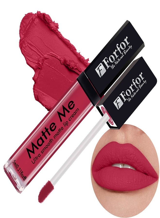 فور فور FORFOR® Forever Matte Long Lasting | Waterproof | Liquid Matte Lip Color Combo of 3 (Maron Mon Maroon, Carnation Pink, Angel Red) - Image 3