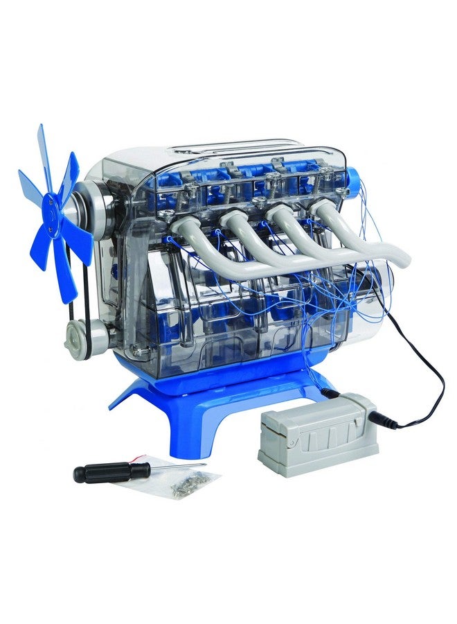 Discovery Kids Mindblown Diy Model Engine Kit Mechanic Four Cycle Internal Combustion Assembly Construction Comes W/Valves Cylinders Hardware & Much More - Image 2