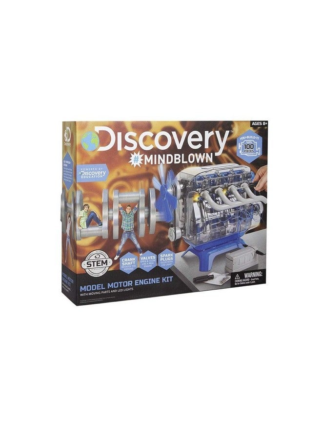 Discovery Kids Mindblown Diy Model Engine Kit Mechanic Four Cycle Internal Combustion Assembly Construction Comes W/Valves Cylinders Hardware & Much More - Image 1