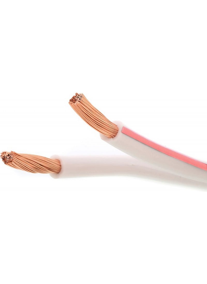 TSE كابل تي اس اي 5 متر 2x0.75 أبيض ذو شيفرة حمراء  - Image 4