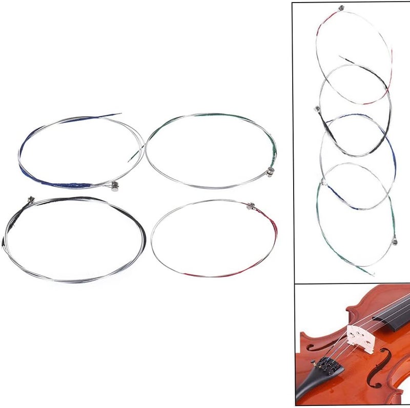 Violin Strings Full Set Steel Strings G D A and E Strings, Universal for 3/4 and 4/4 Violins Entertainment - Image 2