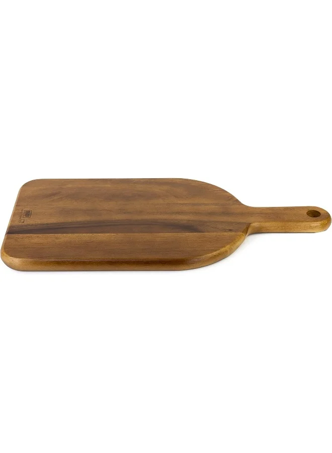 BILLI Billi Acacia Wood Cutting Board with Handle for Kitchen Wooden Chopping Board Countertop for Kitchen Paddle Cutting Board for Meat Bread Serving Tray Board Charcuterie Board Cutting Board