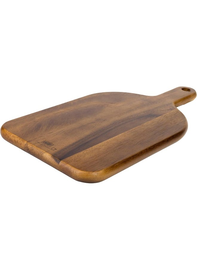 BILLI - Billi Acacia Wood Cutting Board with Handle for Kitchen Wooden Chopping Board Countertop for Kitchen Paddle Cutting Board for Meat Bread Serving Tray Board Charcuterie Board Cutting Board - Image 1