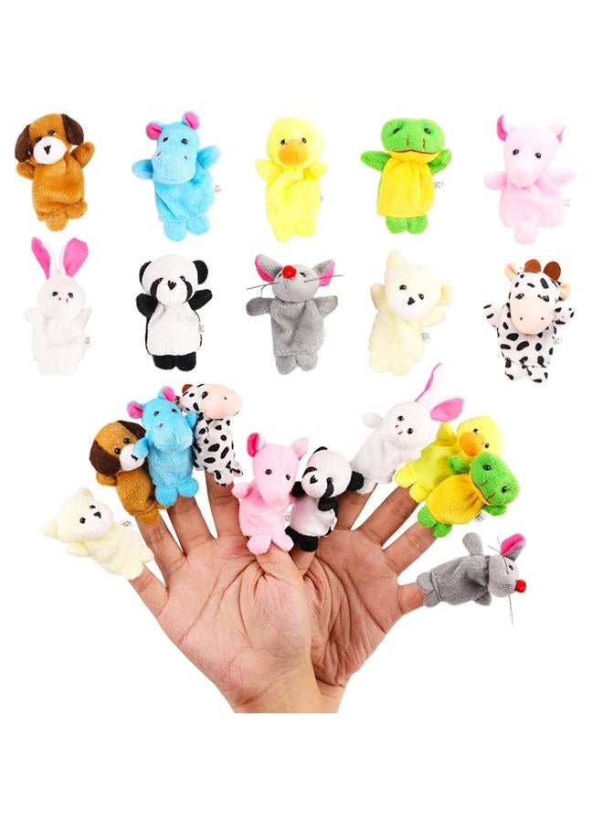Miaopen 20Pcs Finger Puppets Set - Soft Plush Animals Finger Puppet Toys for Kids, Mini Plush Figures Toy Assortment for Boys & Girls, Party Favors for Shows, Playtime, Schools - Image 1